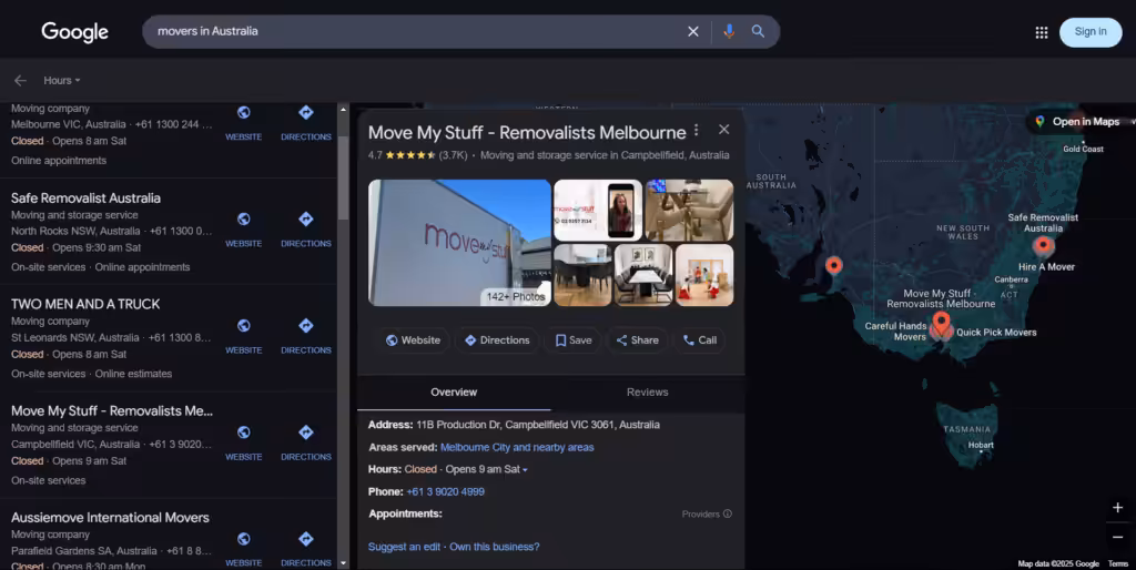 Google My Business Profile
