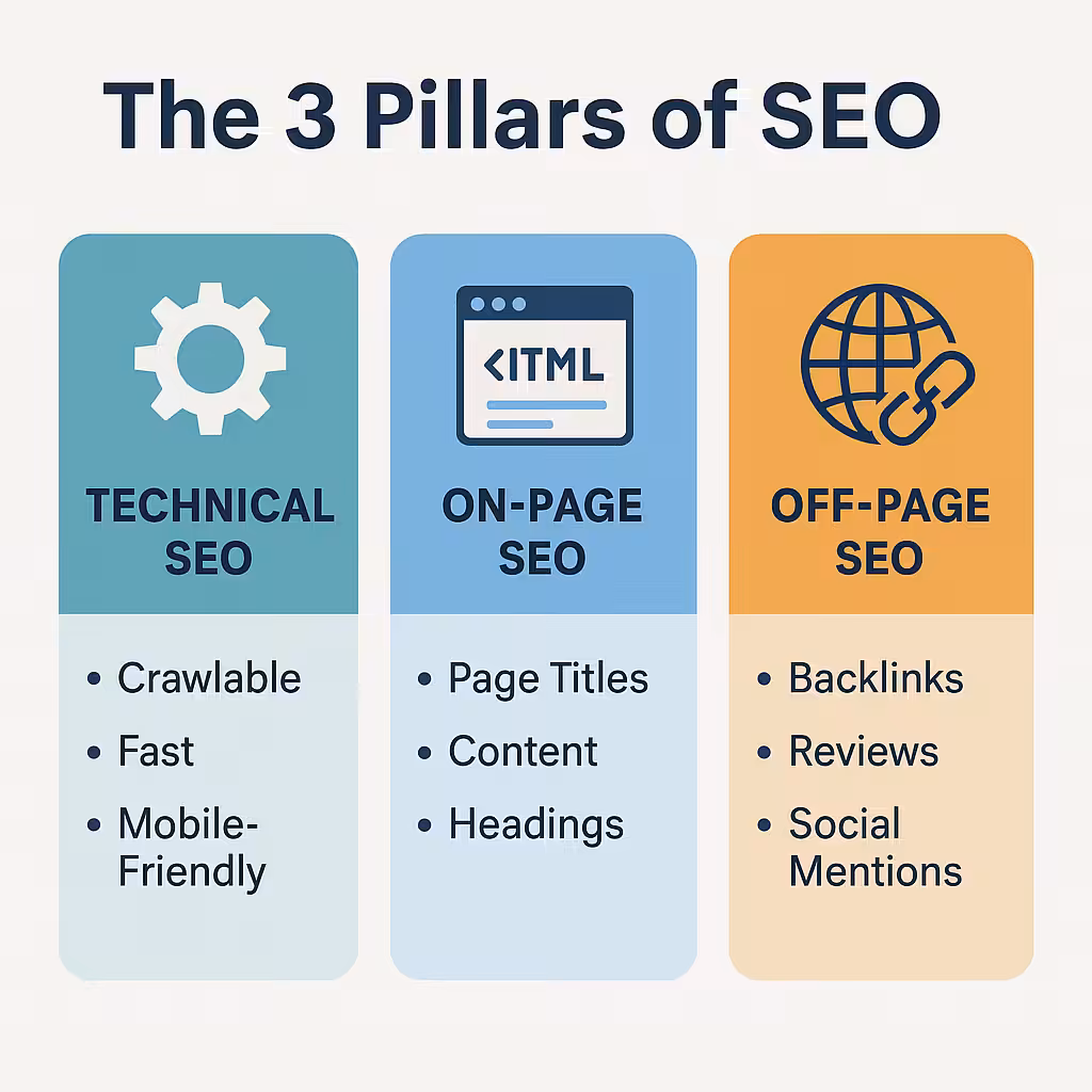 3 core pillars of SEO for small businesses