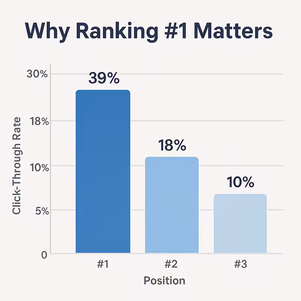 Click-through rates by Google position