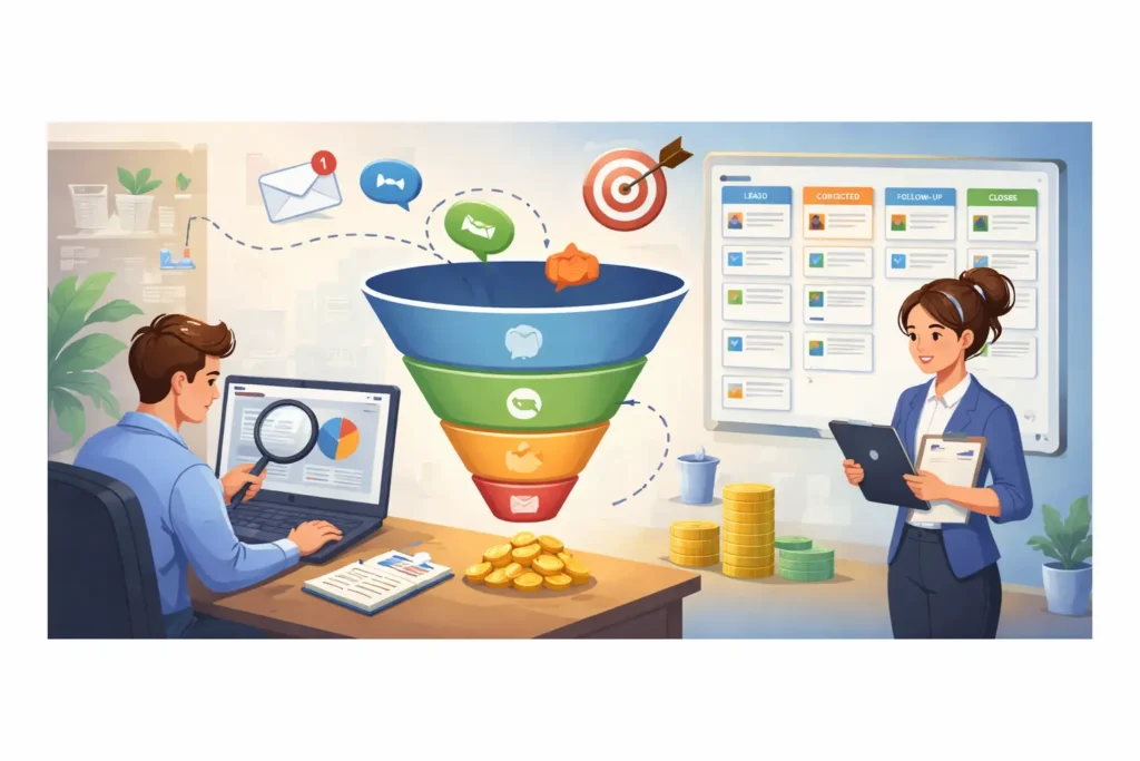 tracking leads in a small business sales process