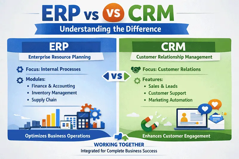Business 101: ERP vs CRM Understanding the Difference